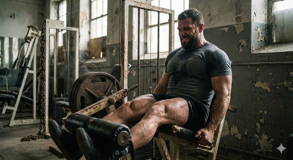 Athlete performing cable flys creating mechanical tension