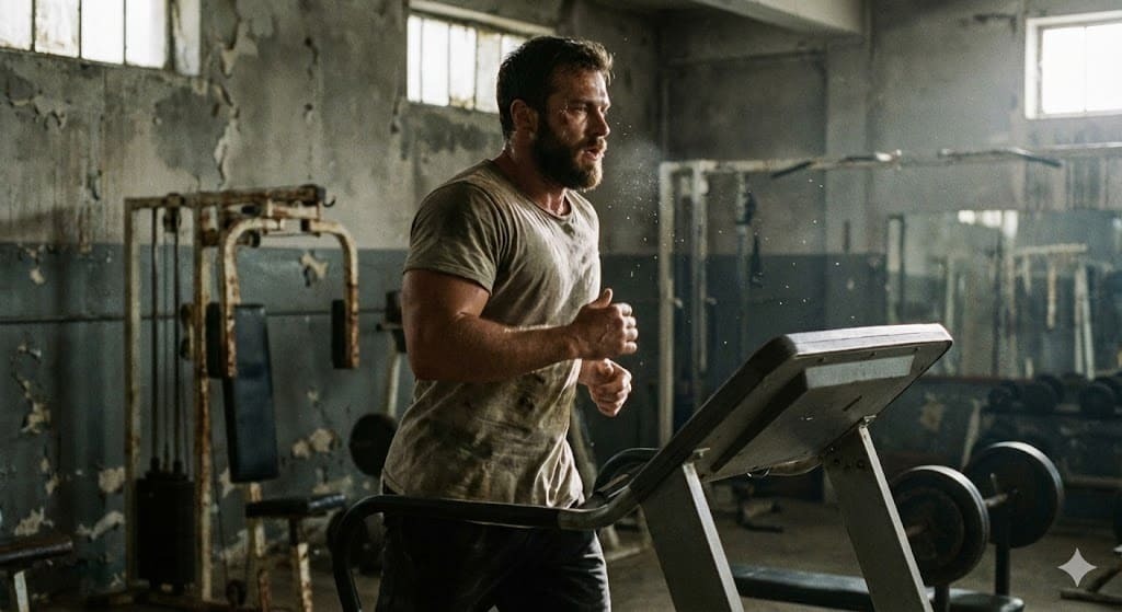 Lifter visualizing before a heavy set