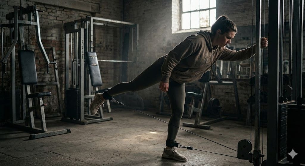 A highly intense training moment capturing a lifter in the middle of a high-volume set