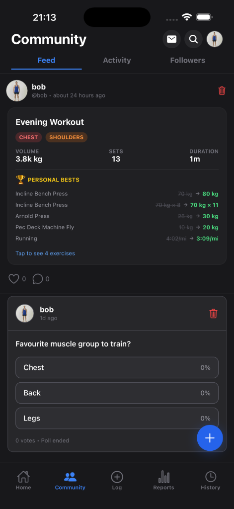 RepLog Community Social Feed