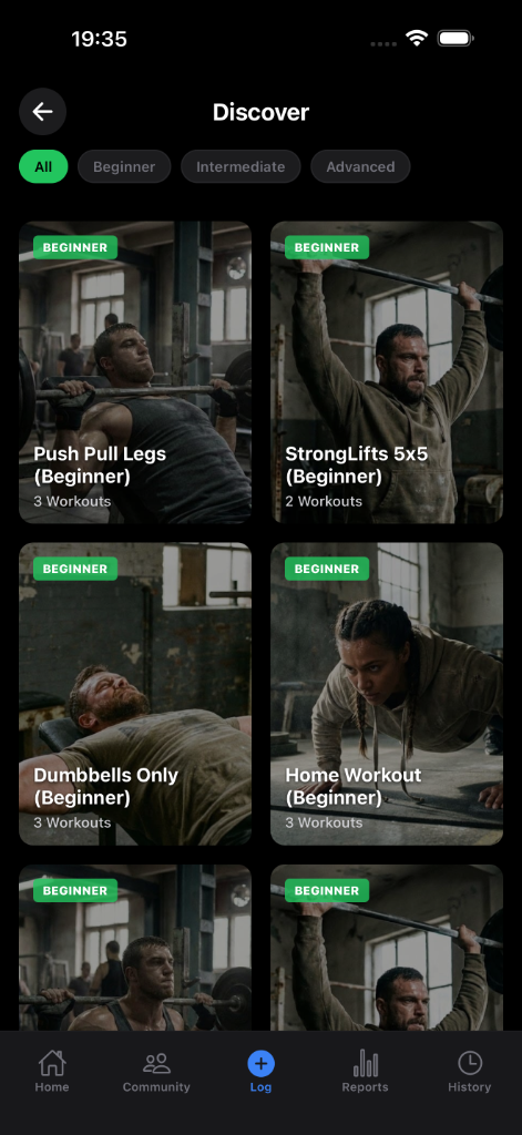 RepLog Routine Management Interface